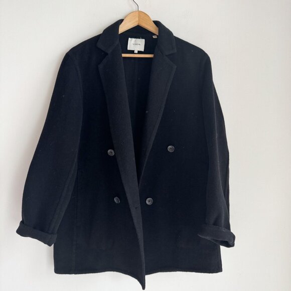 Vince Jackets & Blazers - Vince Black Wool Blend Double Breasted Casual Blazer S Oversized